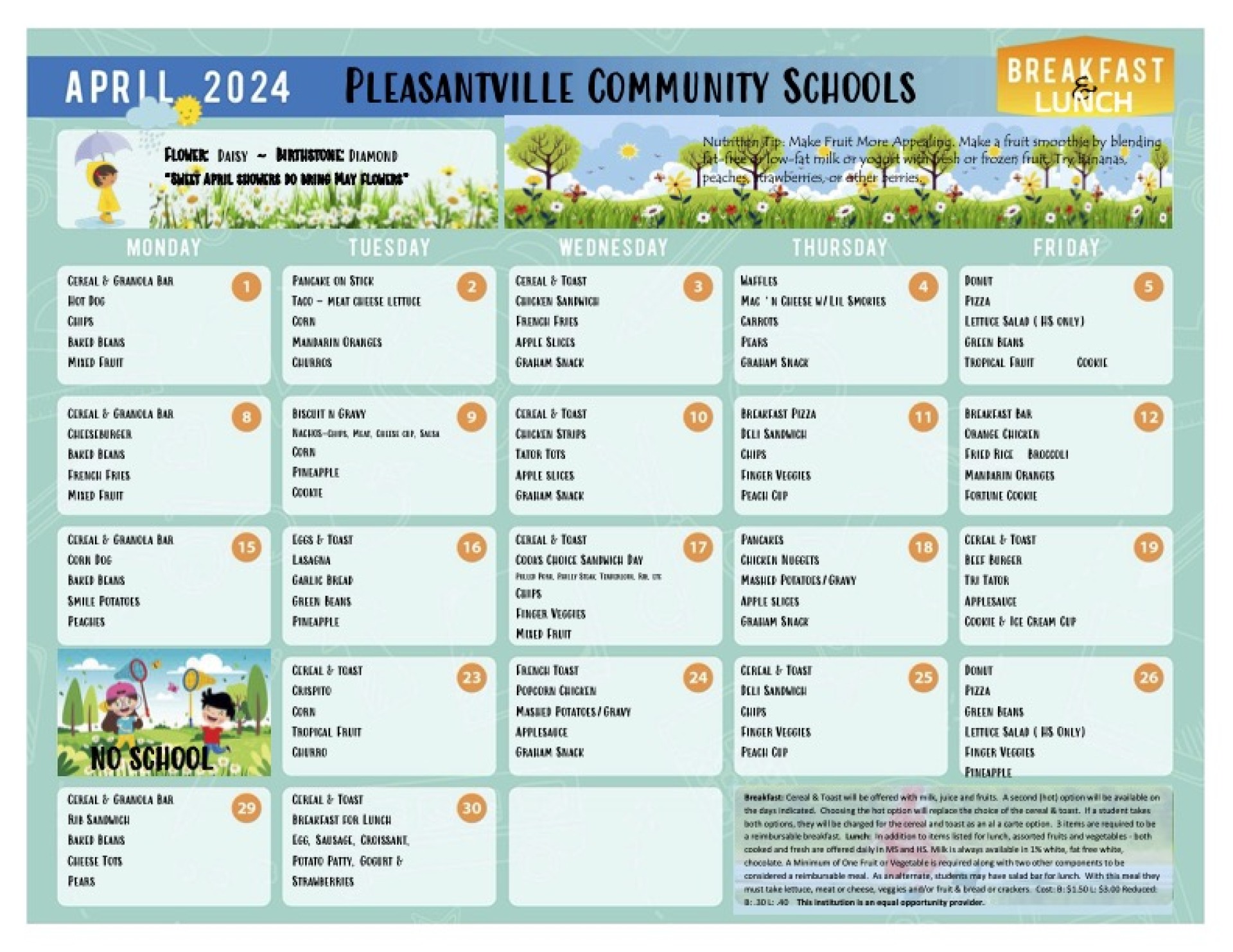 Middle & High School Announcements Pleasantville Community School